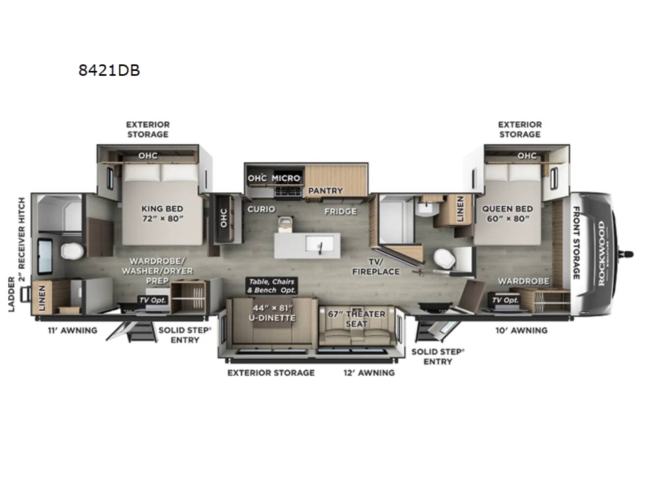 A photo of this 2026 Forest River Rv Rockwood Signature 8421DB