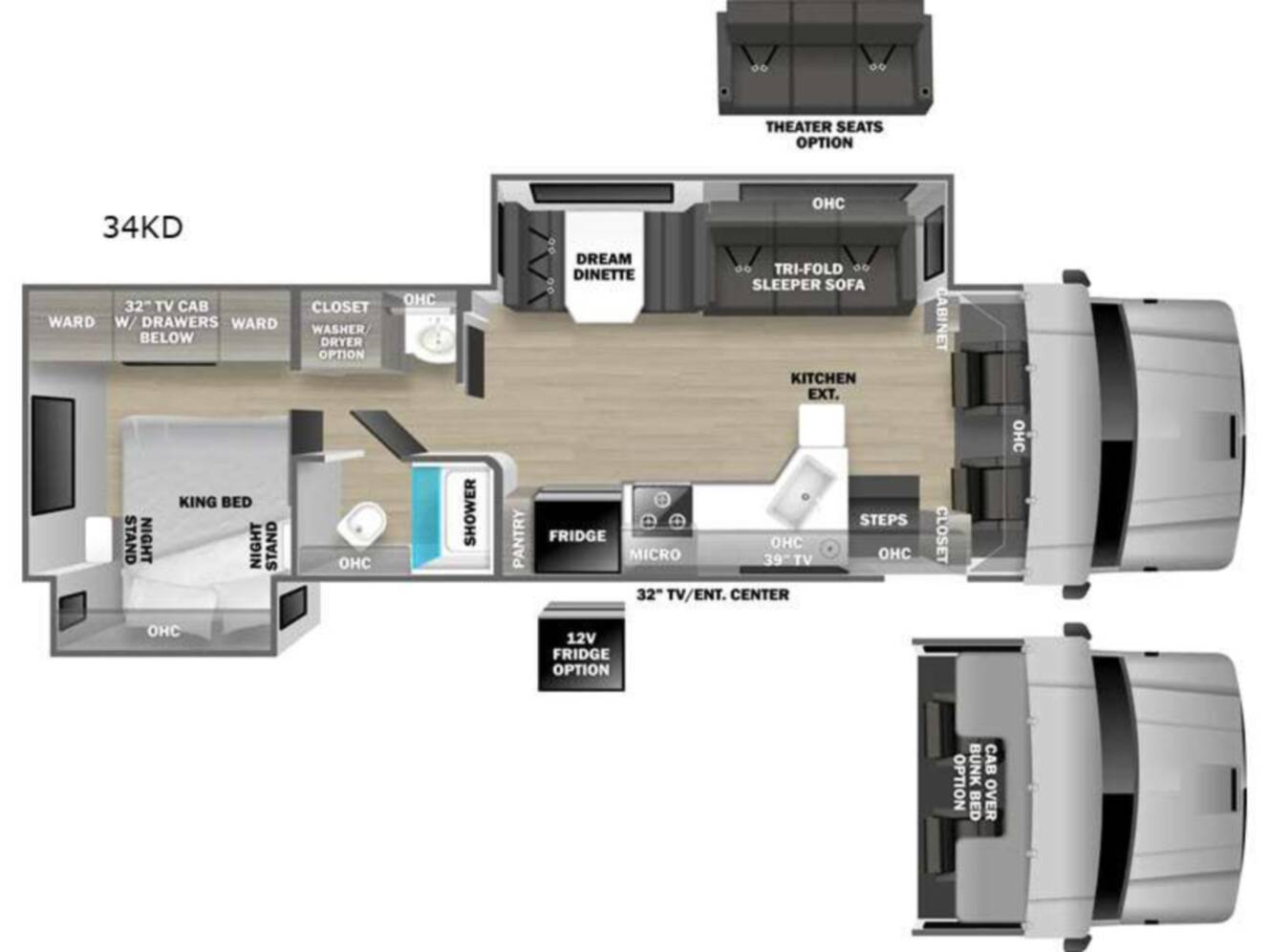 A photo of this 2027 Dynamax DX3 34KD