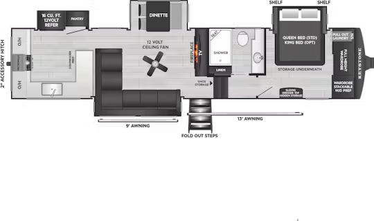 A photo of this 2026 Keystone Rv Cougar 350LLK