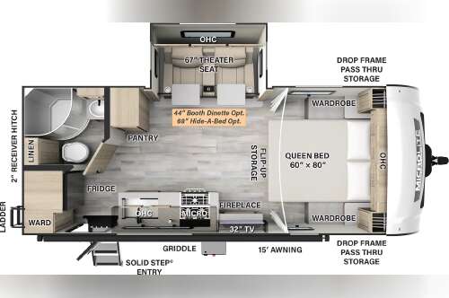 2024 Forest River FLAGSTAFF MICRO LITE 22FBS in mitchell IN