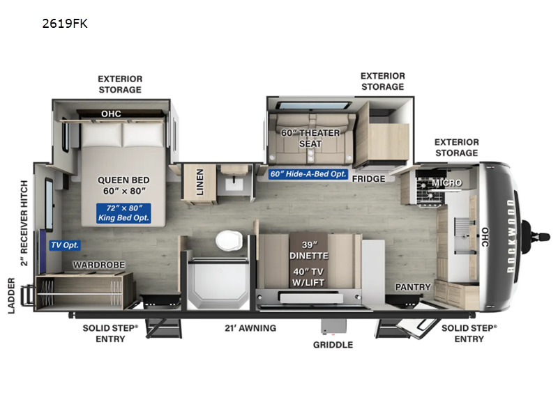 2025 Forest River Rv Rockwood Ultra Lite 2619FK in kings mountain NC