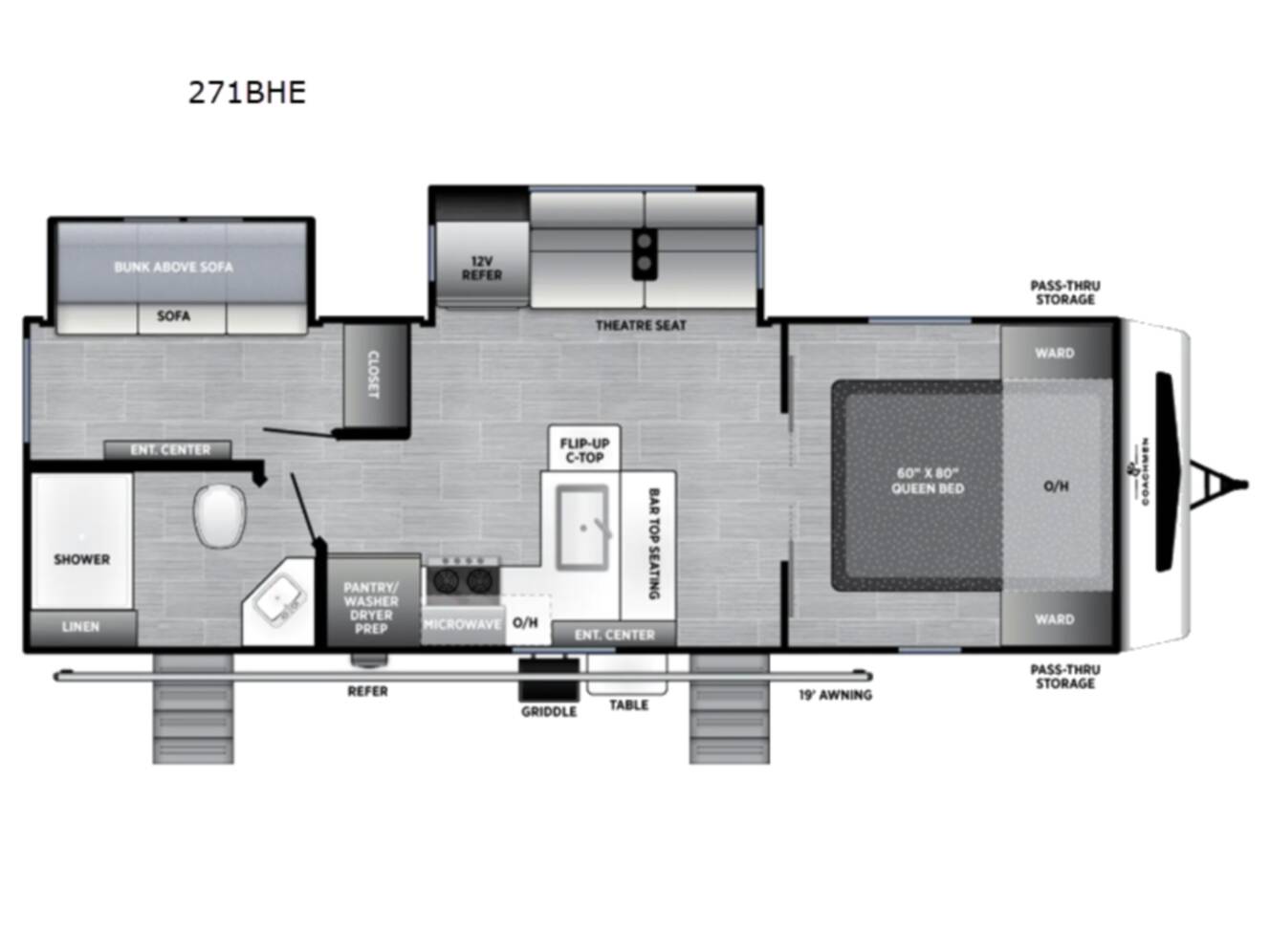 A photo of this 2026 Coachmen Rv Freedom Express Ultra Lite 271BHE