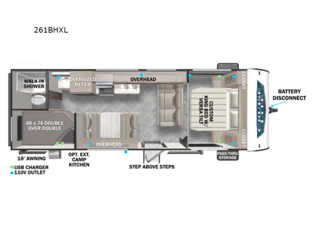 A photo of this 2024 Forest River Rv Salem Cruise Lite 261BHXL