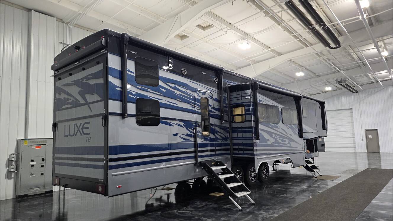 A photo of this 2026 Luxe TOY HAULER 46FB