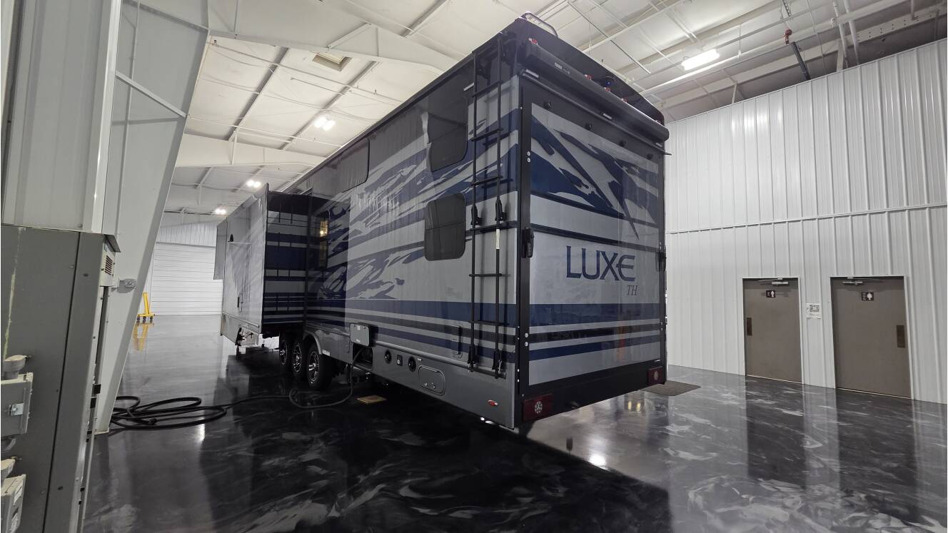A photo of this 2026 Luxe TOY HAULER 46FB