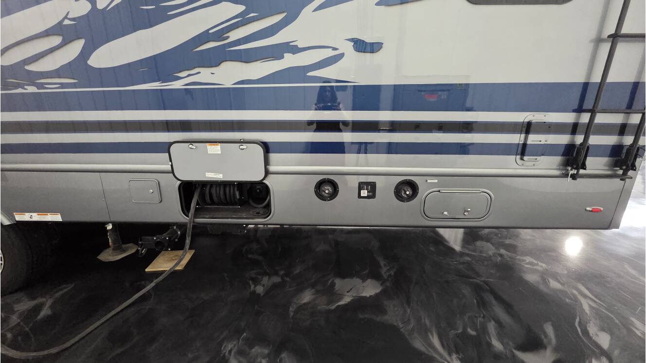 A photo of this 2026 Luxe TOY HAULER 46FB
