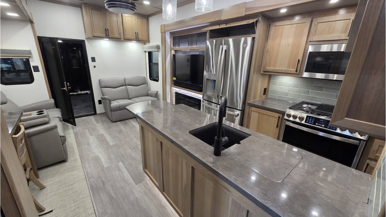 A photo of this 2026 Luxe TOY HAULER 46FB