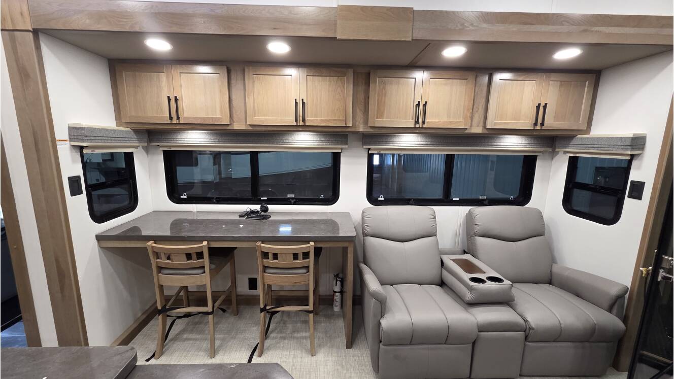 A photo of this 2026 Luxe TOY HAULER 46FB