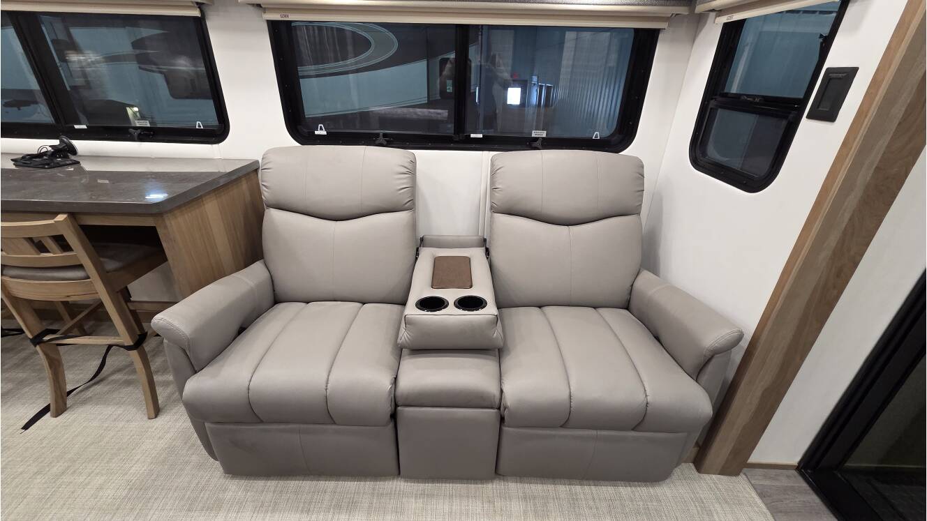 A photo of this 2026 Luxe TOY HAULER 46FB