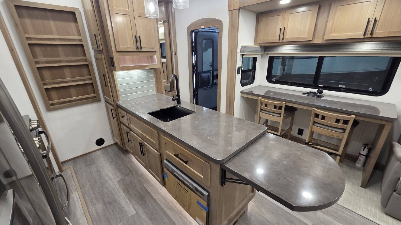 A photo of this 2026 Luxe TOY HAULER 46FB