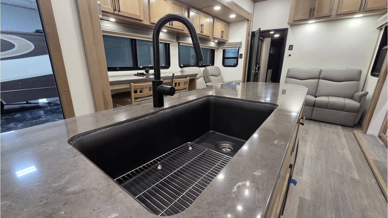 A photo of this 2026 Luxe TOY HAULER 46FB