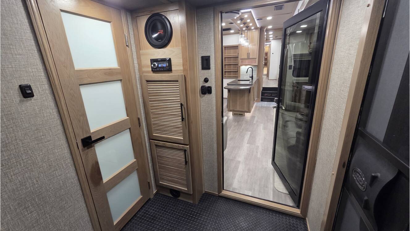 A photo of this 2026 Luxe TOY HAULER 46FB