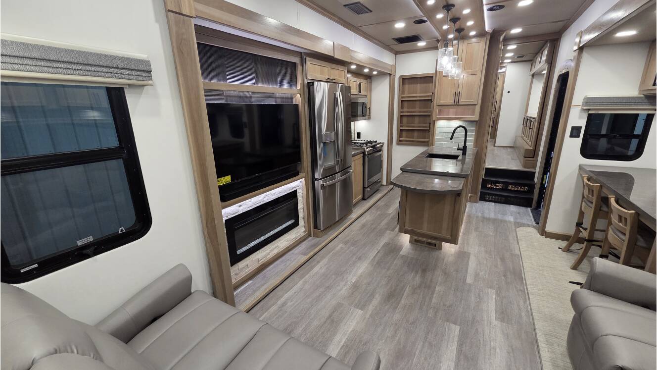 A photo of this 2026 Luxe TOY HAULER 46FB