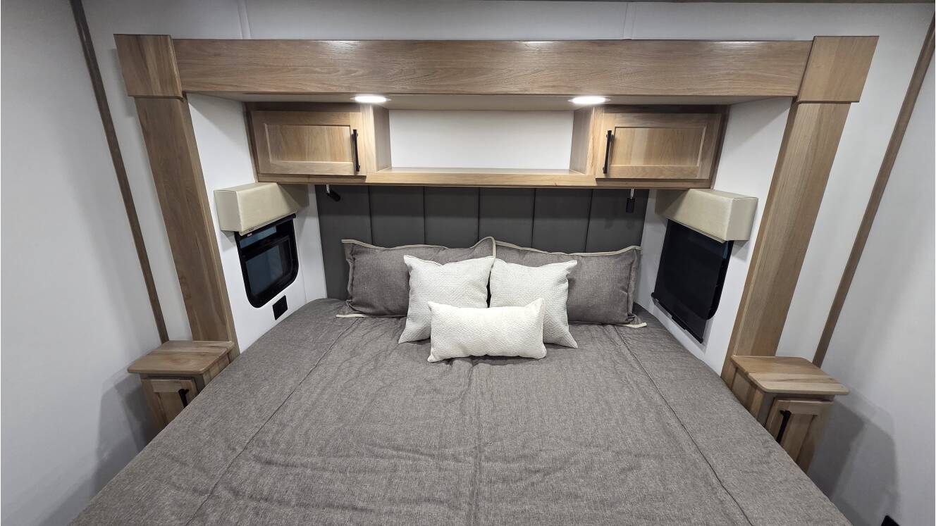 A photo of this 2026 Luxe TOY HAULER 46FB