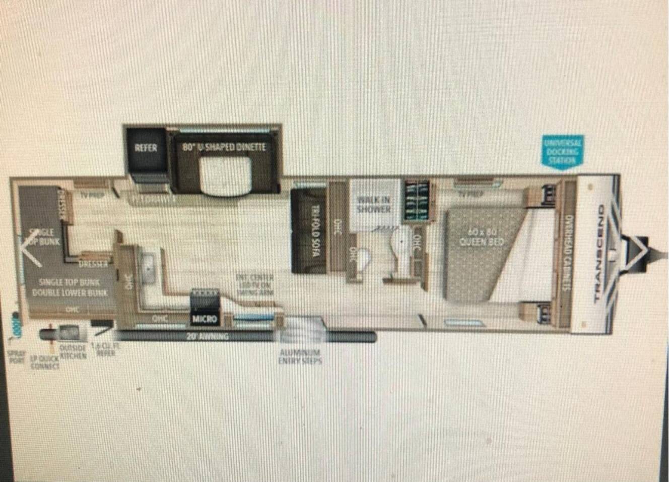 A photo of this 2020 Grand Design TRANSCEND 29TBS