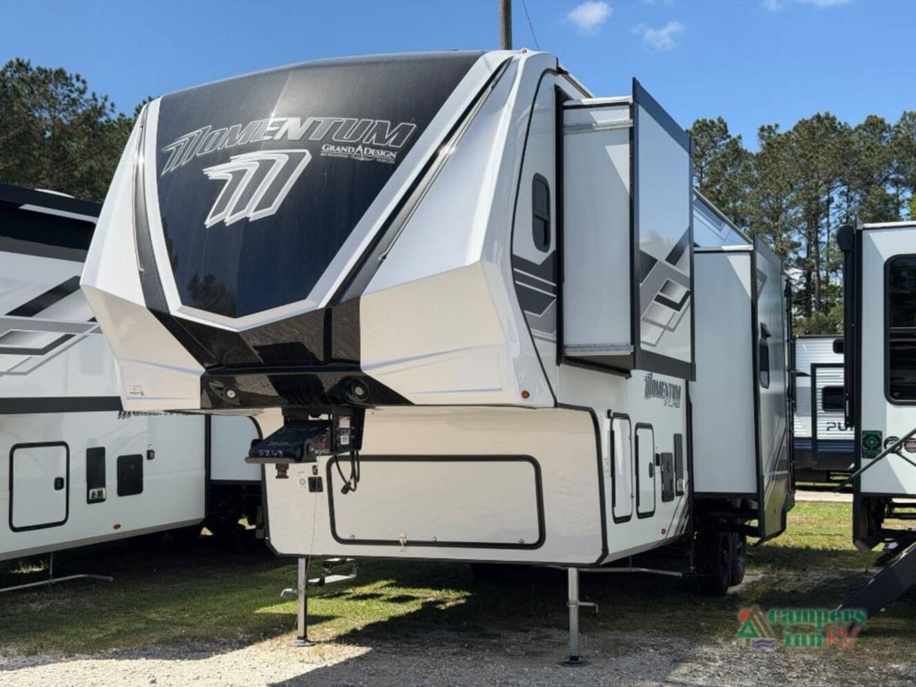 A photo of this 2026 Grand Design Momentum G-Class 320G