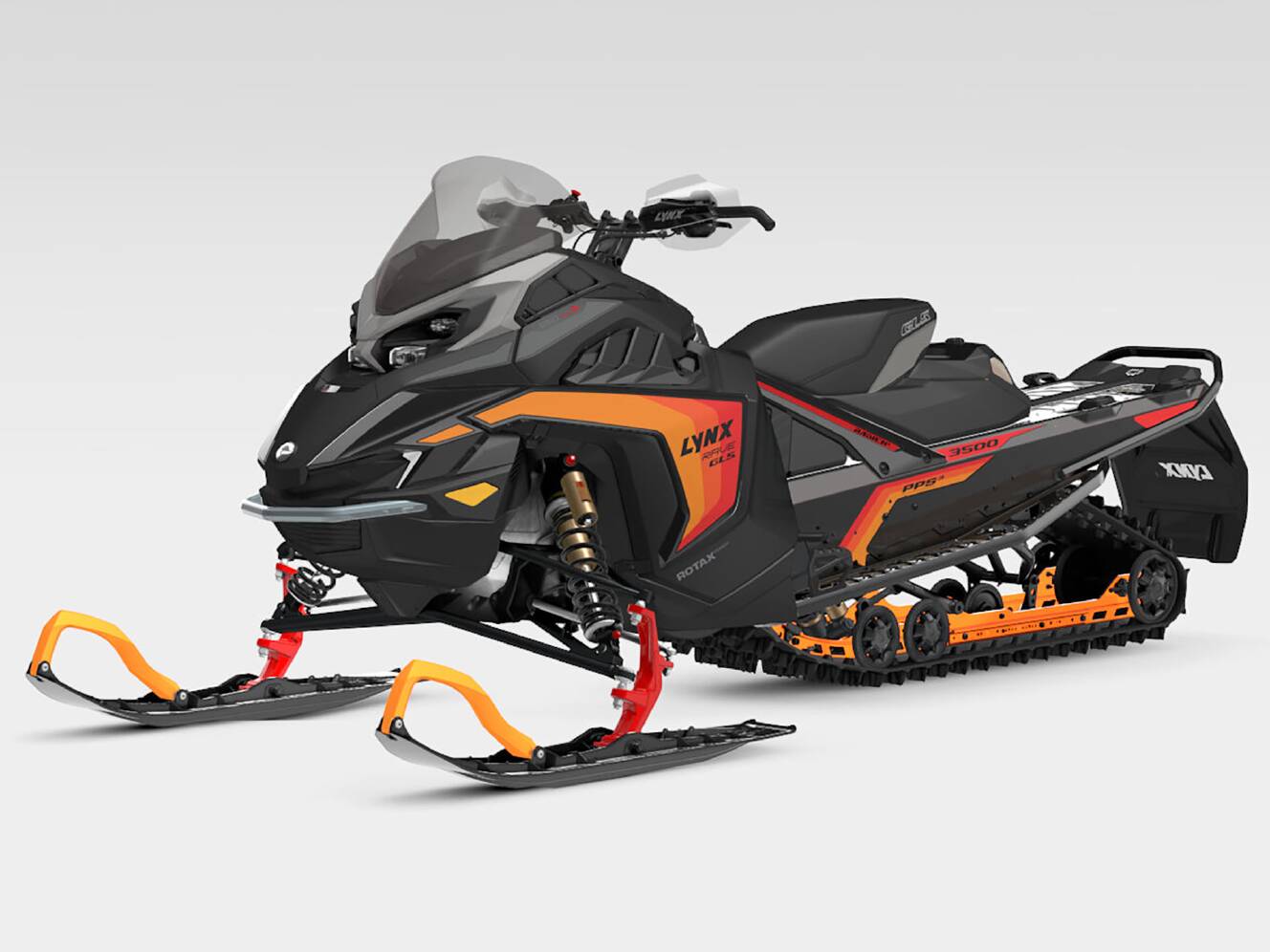 A photo of this 2025 Lynx Rave GLS 850 E-TEC Turbo R Ice Ripper XT 1.5 SHOT w/ 1