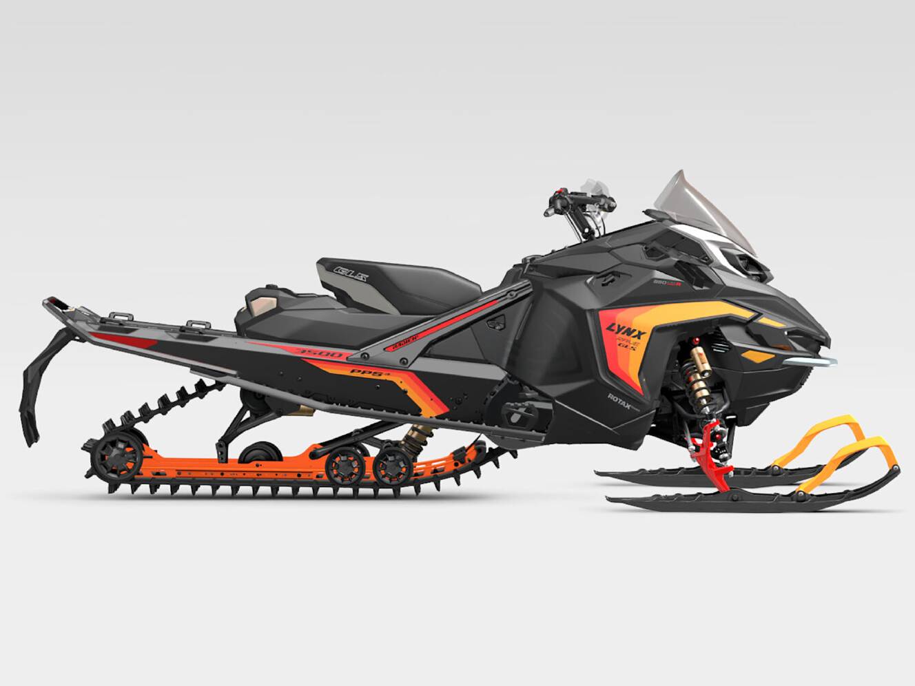 A photo of this 2025 Lynx Rave GLS 850 E-TEC Turbo R Ice Ripper XT 1.5 SHOT w/ 1