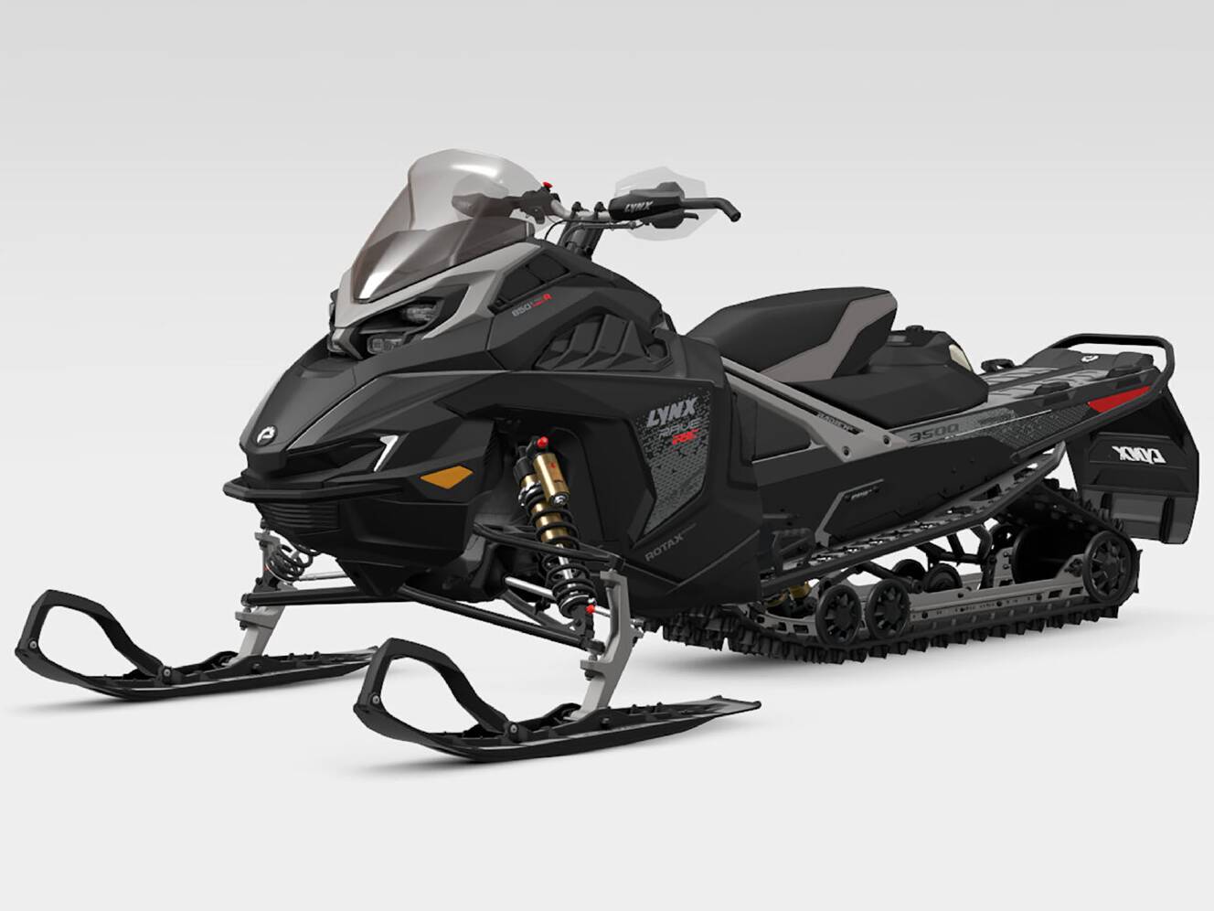 A photo of this 2026 Lynx Rave RE 850 E-TEC Turbo R w/ WIS Ice Ripper XT 1.5 SHO