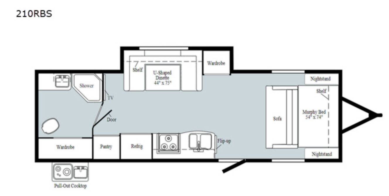 A photo of this 2020 Winnebago Industries Towables Minnie Drop 210RBS
