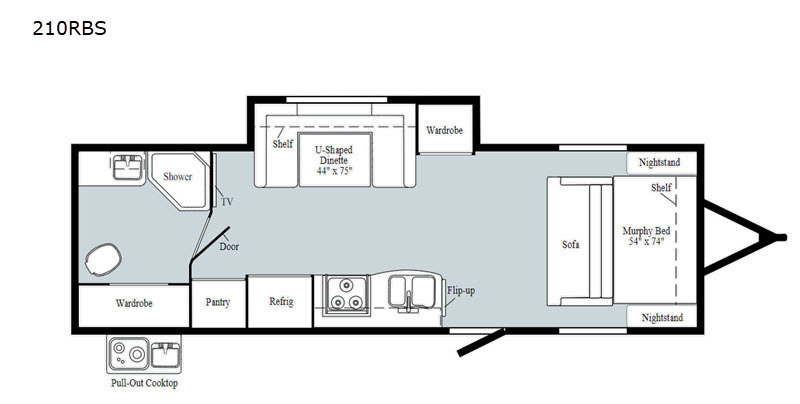A photo of this 2020 Winnebago Industries Towables Minnie Drop 210RBS