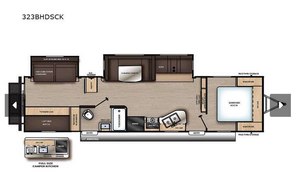 A photo of this 2022 Forest River Catalina 323BHDSCK