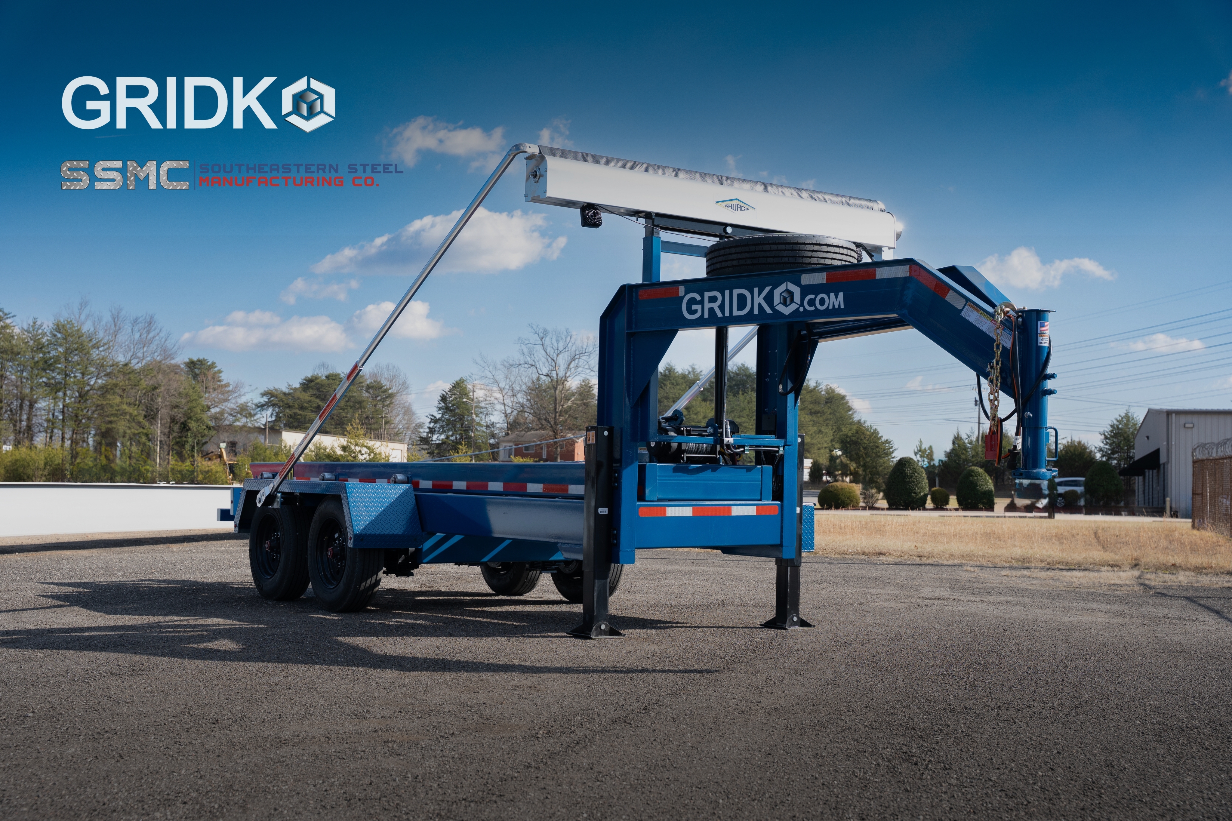 2026 GRIDKO 16' Gooseneck Roll Off Trailer - Standard Rail in Statesville, NC