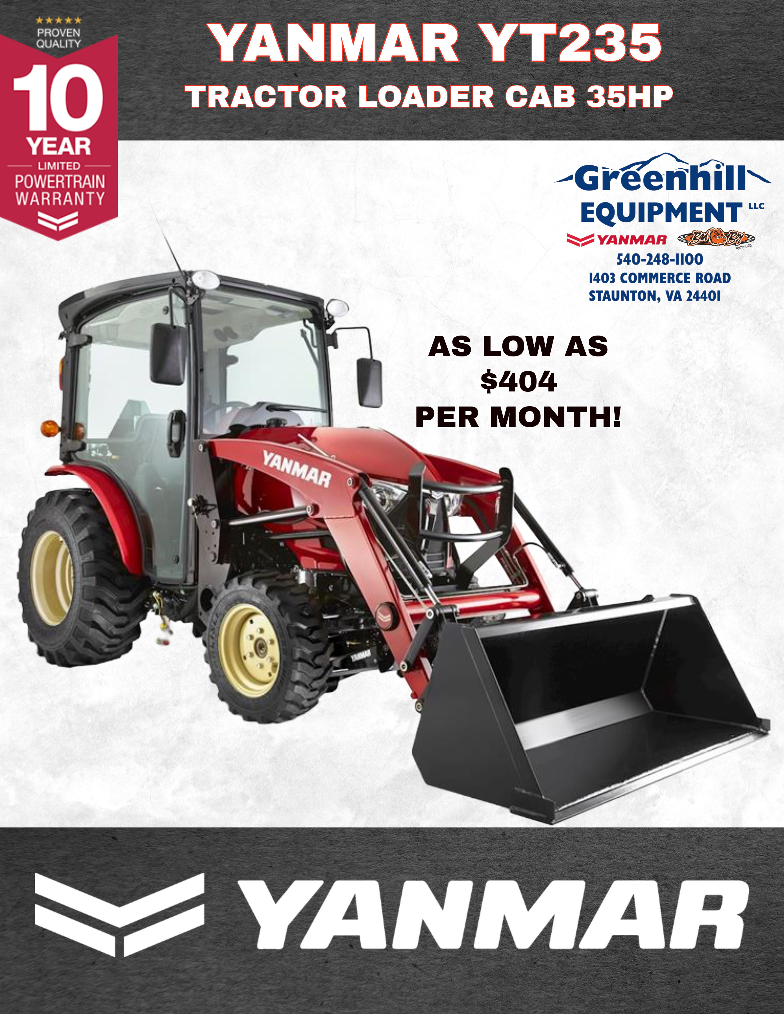 2026 Yanmar USA YT235 in Staunton, VA