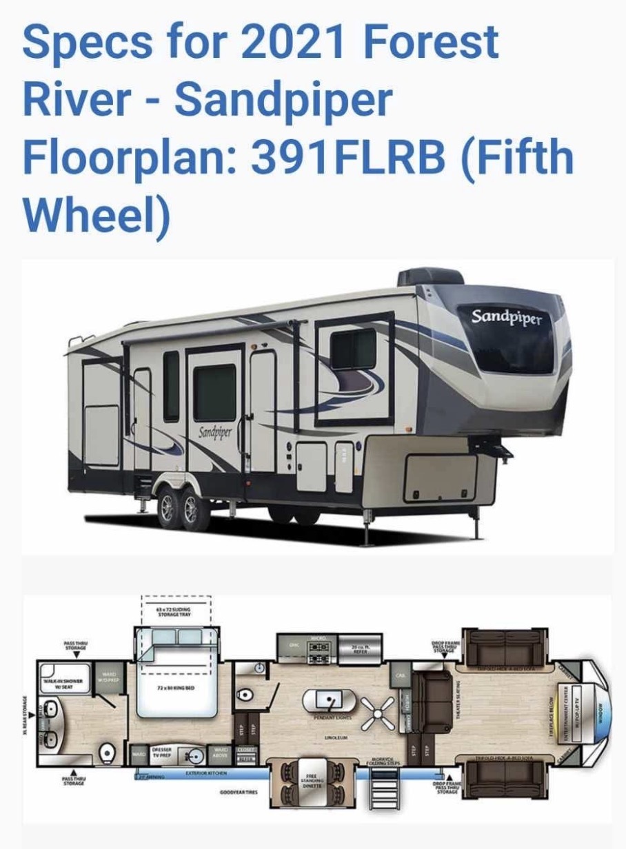 2021 Forest River SANDPIPER 391FLRB RV