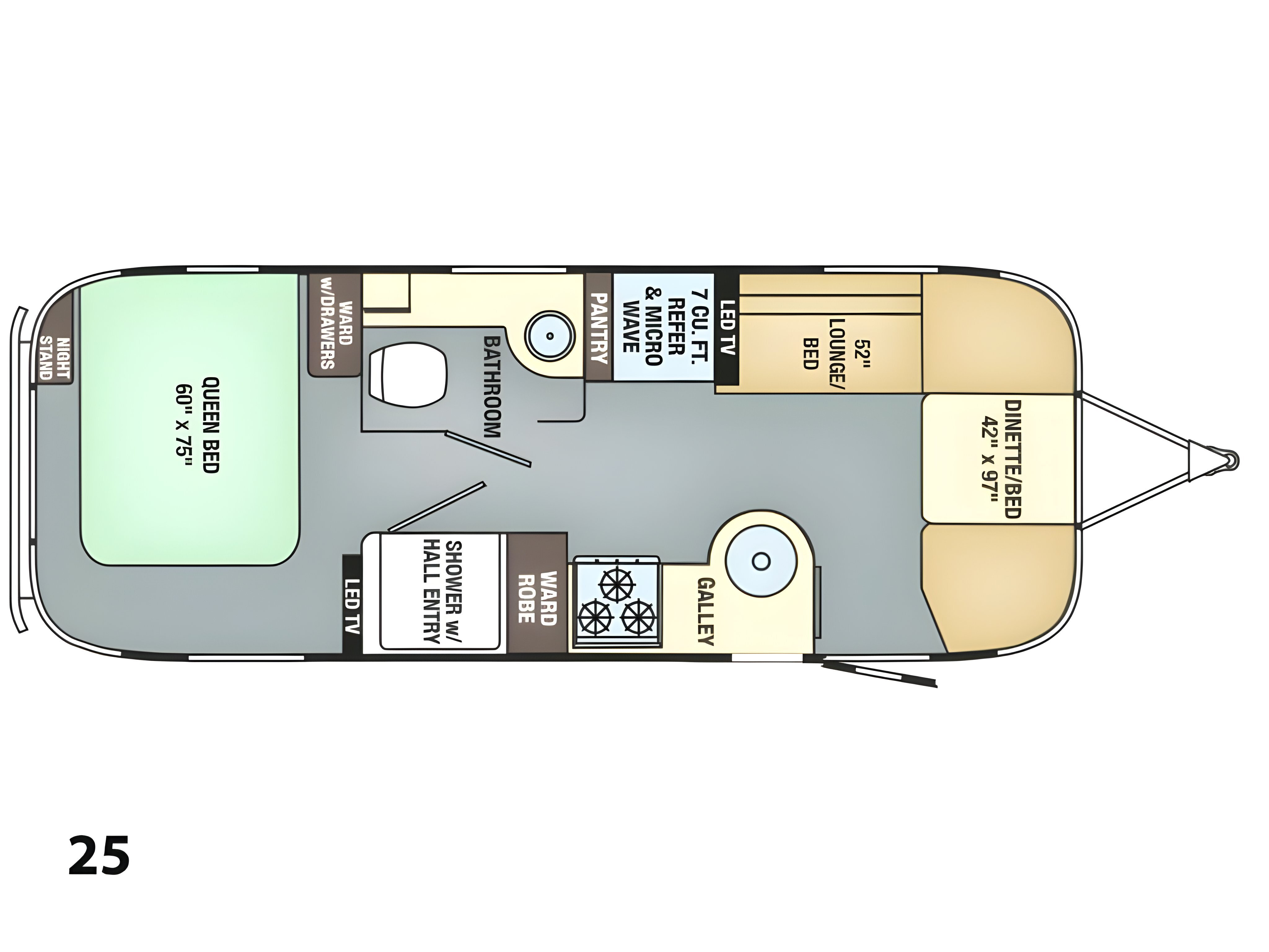 A photo of this 2019 Airstream International Serenity 25FB Queen