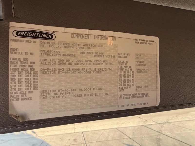 2015 FREIGHTLINER BUSINESS CLASS M2 106