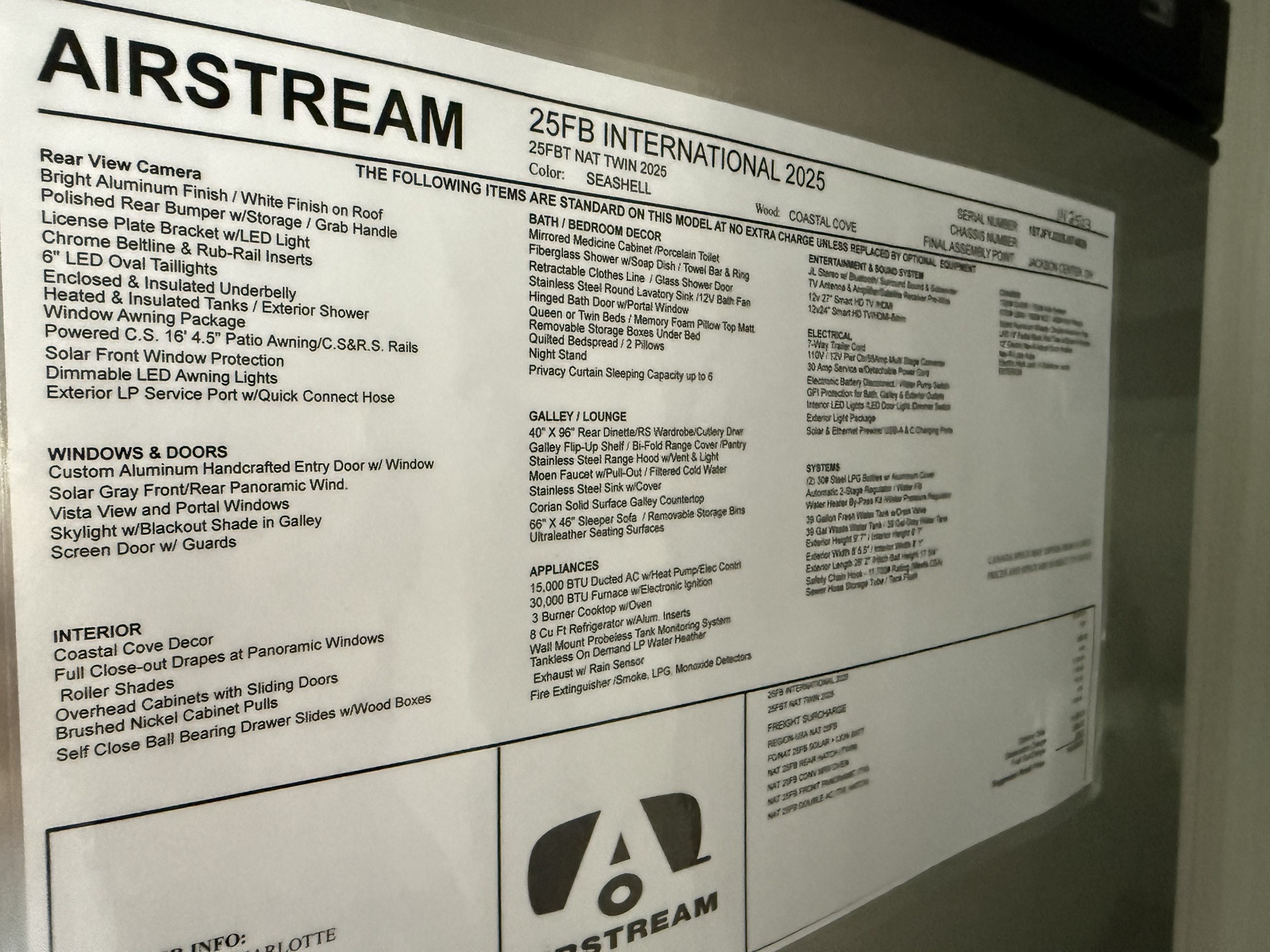 2025 Airstream INTERNATIONAL 25FB TWIN in hartsville SC