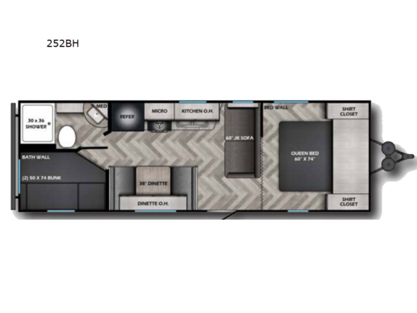 A photo of this 2026 Crossroads Zinger Lite 252BH