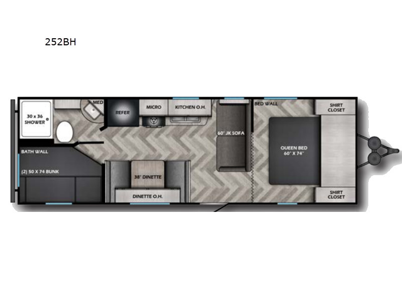 A photo of this 2026 Crossroads Zinger Lite 252BH