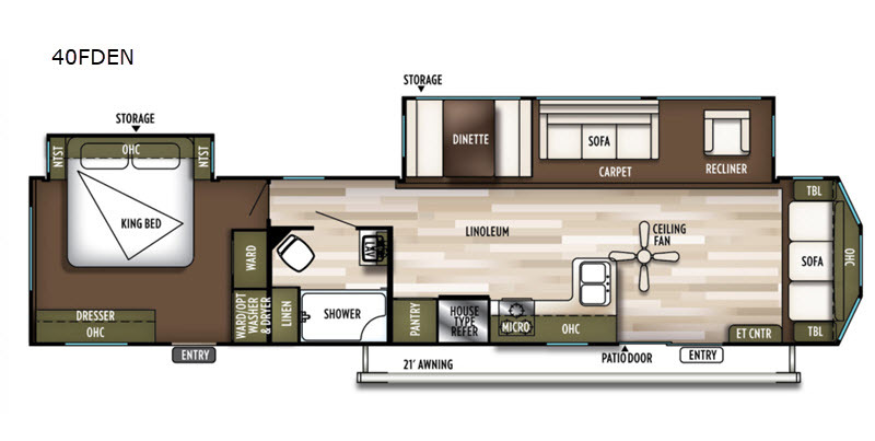 2019 Forest River Rv Wildwood DLX 40FDEN in eagle river WI