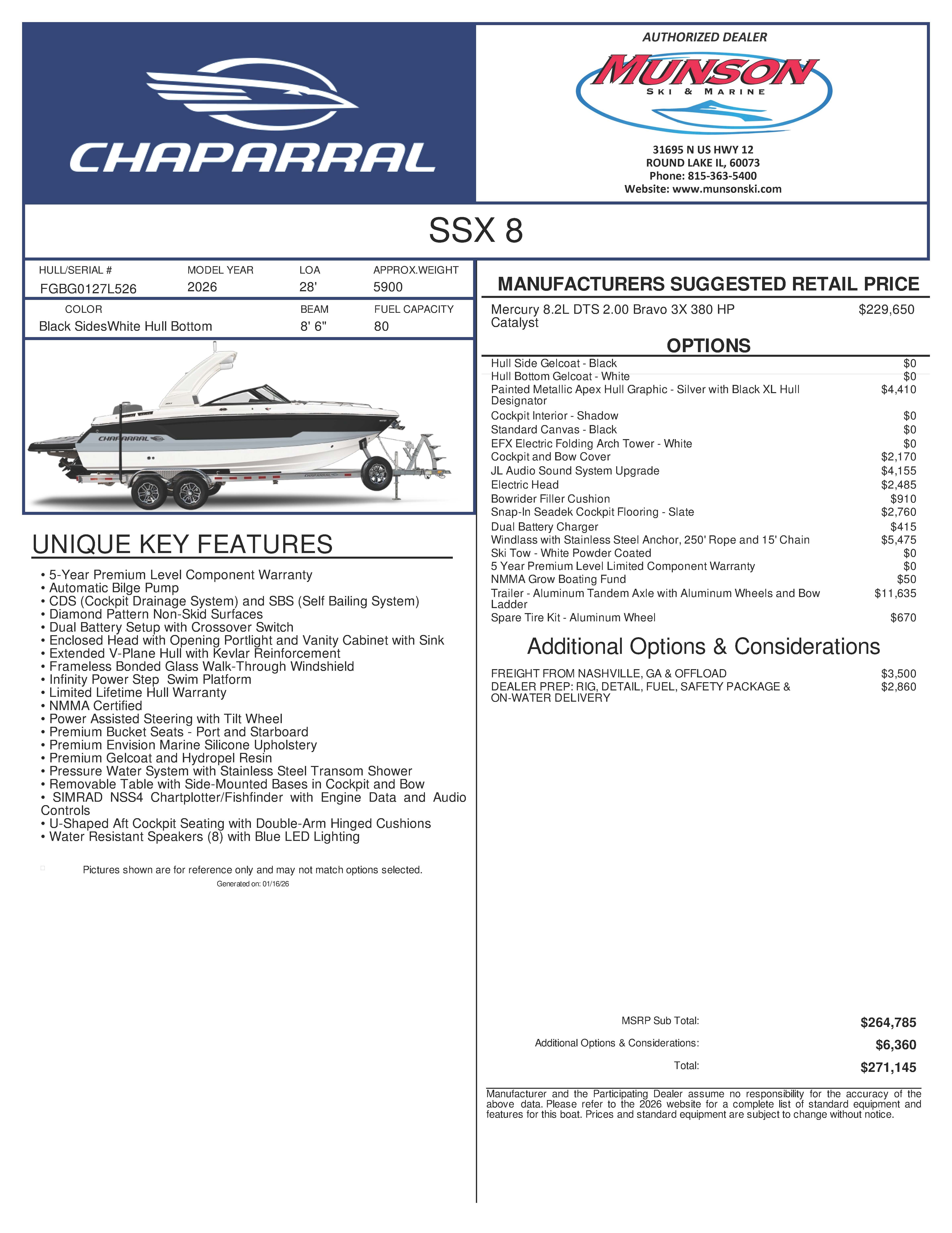 2026 Chaparral SSX 8 347 in round lake IL