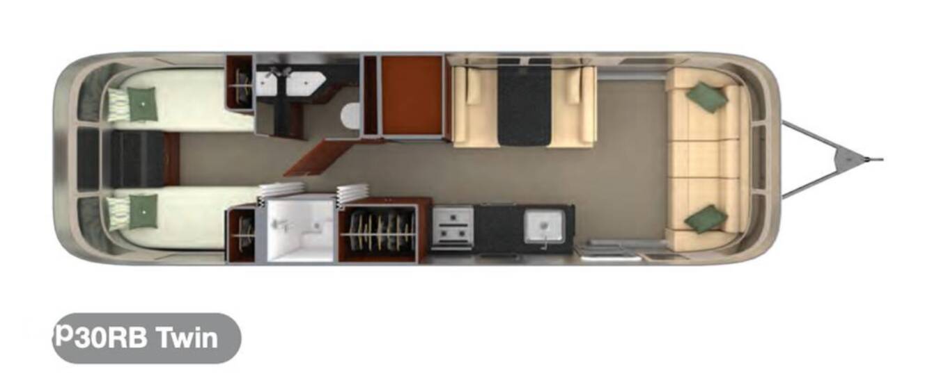 A photo of this 2020 Airstream Classic 30RB Twin