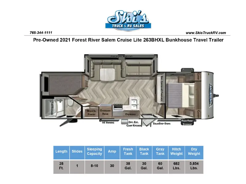 2021 Forest River Salem Cruise Lite 263BHXL