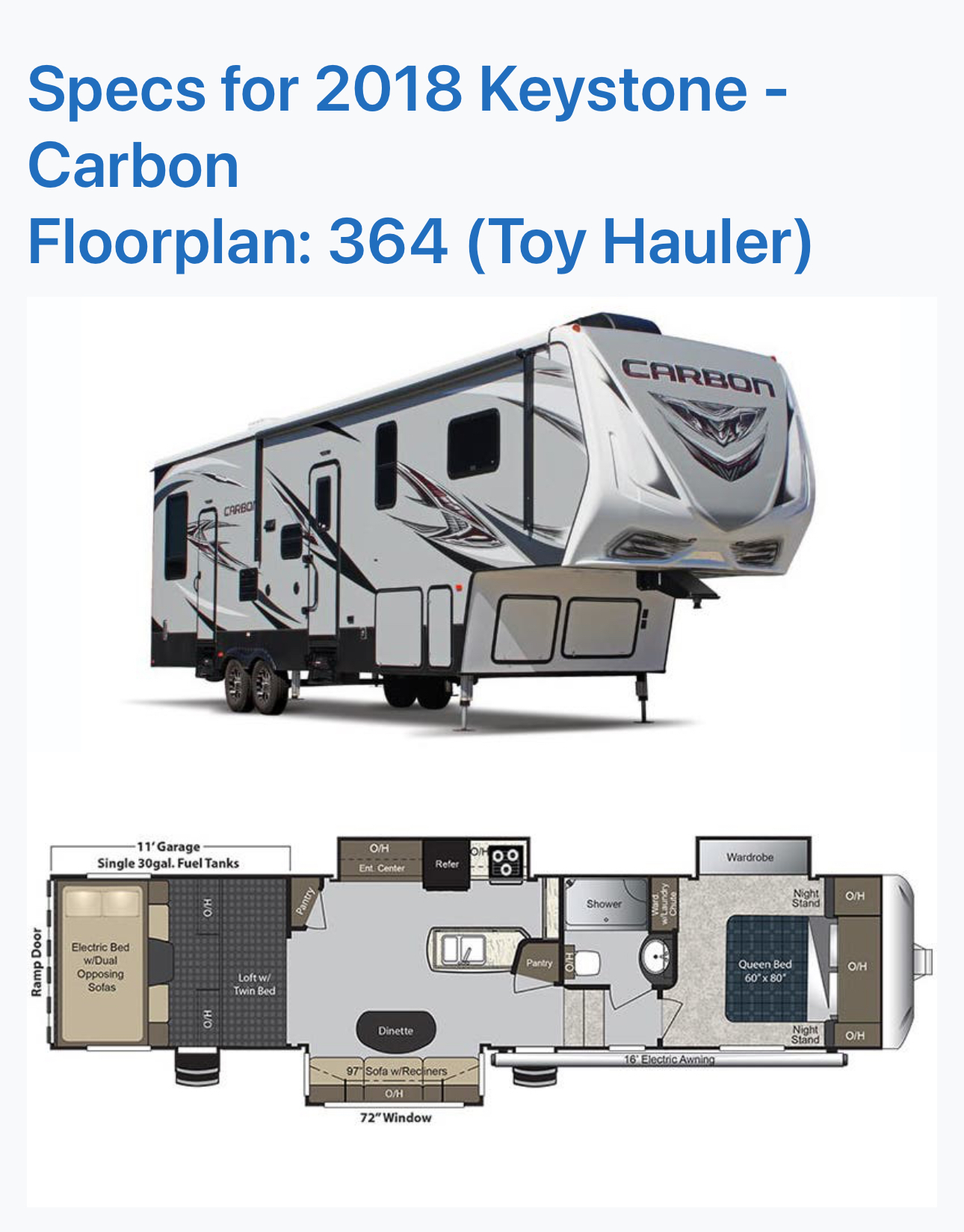 2018 Keystone CARBON 364 in meggett SC