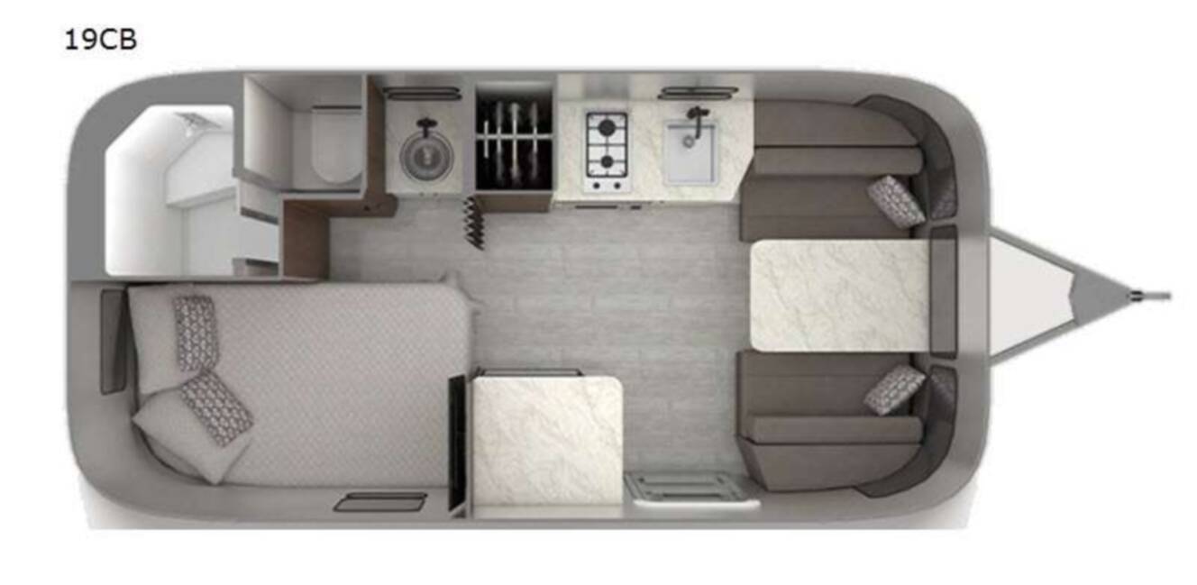 A photo of this 2021 Airstream Caravel 19CB