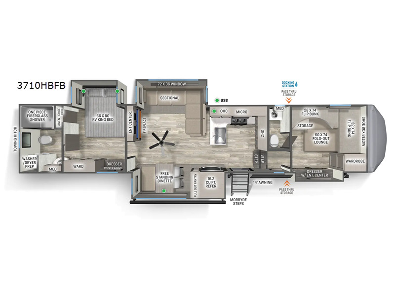 2026 Forest River Rv Sandpiper 3710HBFB in fremont OH