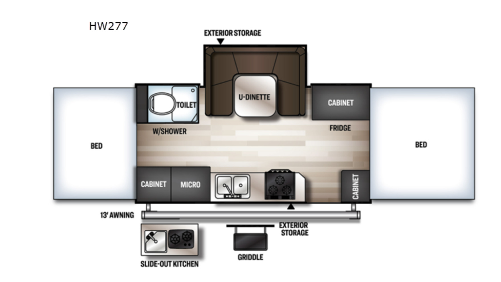 2021 Forest River ROCKWOOD HIGH WALL HW277 in holly springs NC
