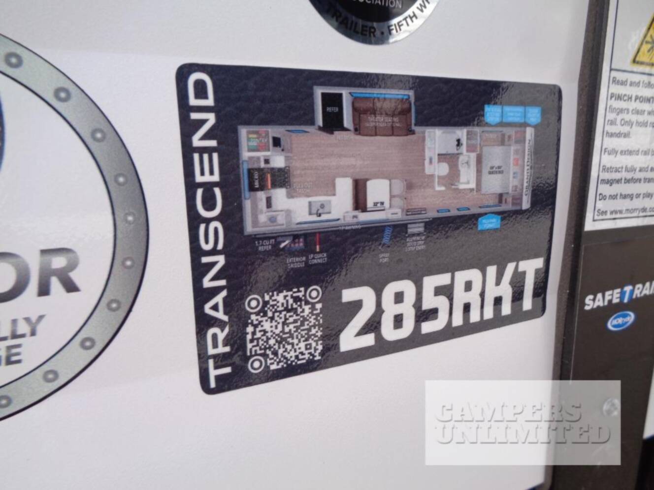 A photo of this 2026 Grand Design Transcend Xplor 285RKT