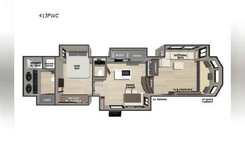 2026 Forest River Rv Cedar Creek Cottage Fifth Wheels 413FWC in franklin TN