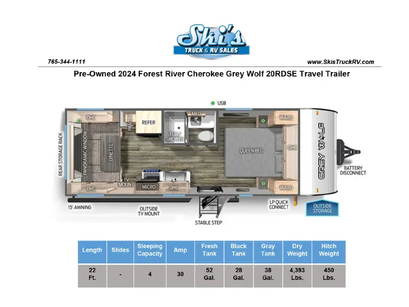 2024 Forest River Cherokee Grey Wolf 20RDSE