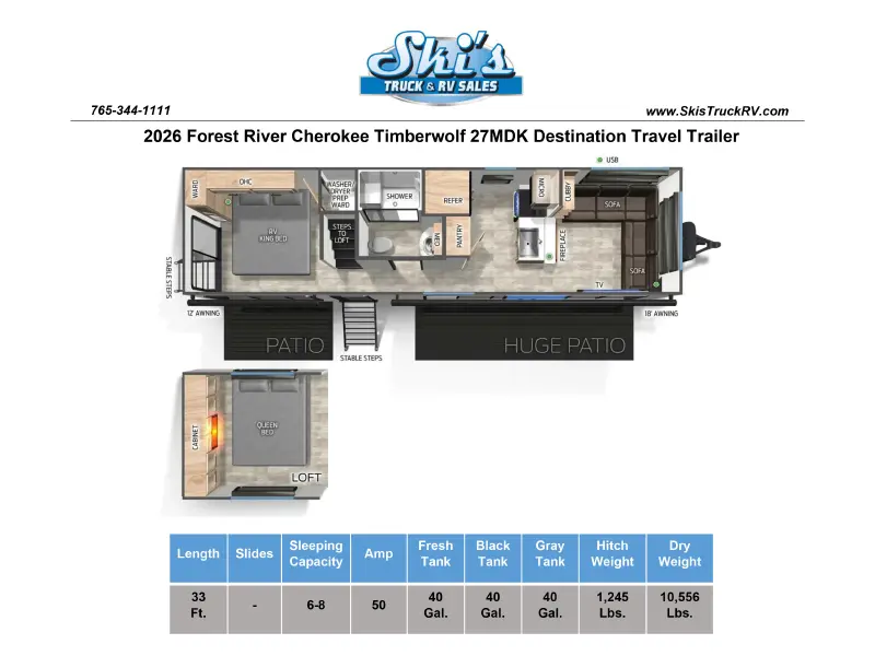 2026 Forest River Cherokee Timberwolf Black Label 27MDK Destination