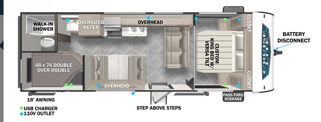 2023 Forest River SALEM CRUISE LITE 261BHXL RV