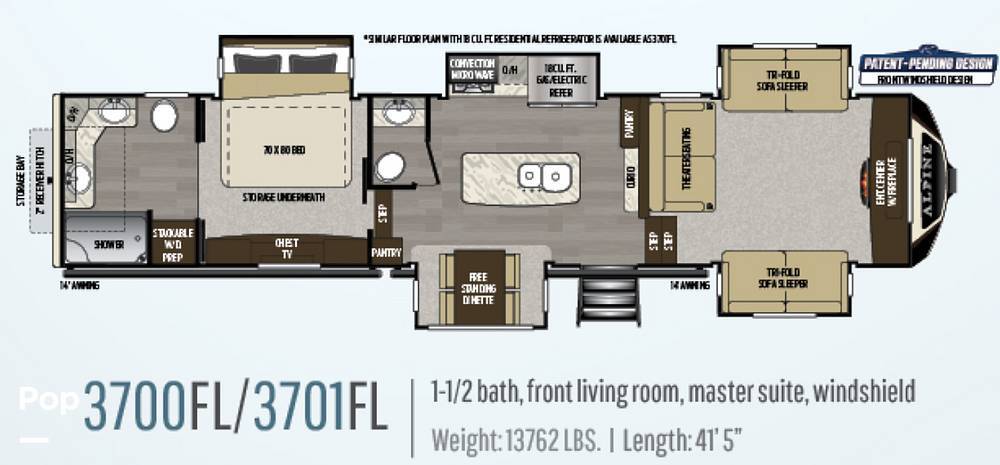 2019 Keystone Alpine 3701FL in eugene MO