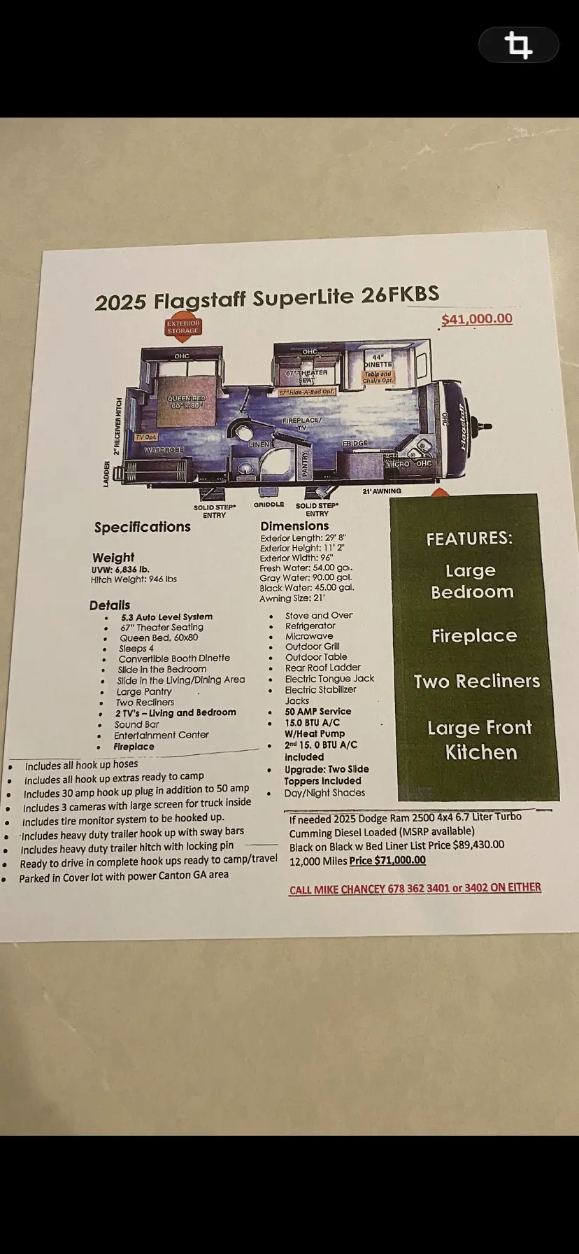 2025 Forest River FLAGSTAFF SUPER LITE 26FKBS RV