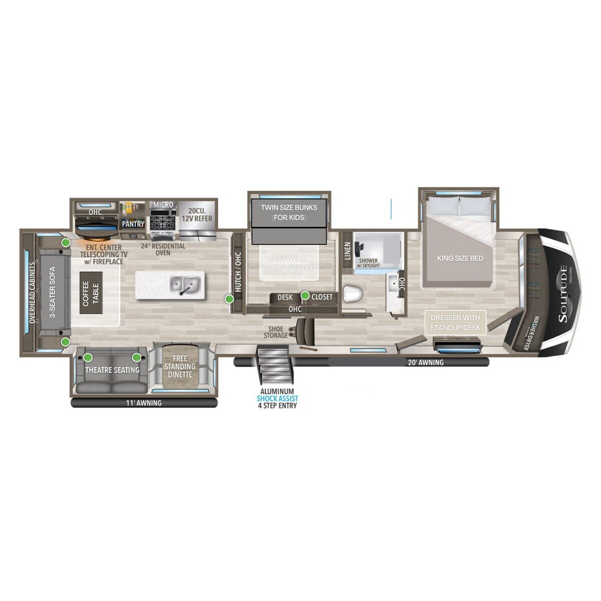 A photo of this 2020 Grand Design SOLITUDE 377MBS R
